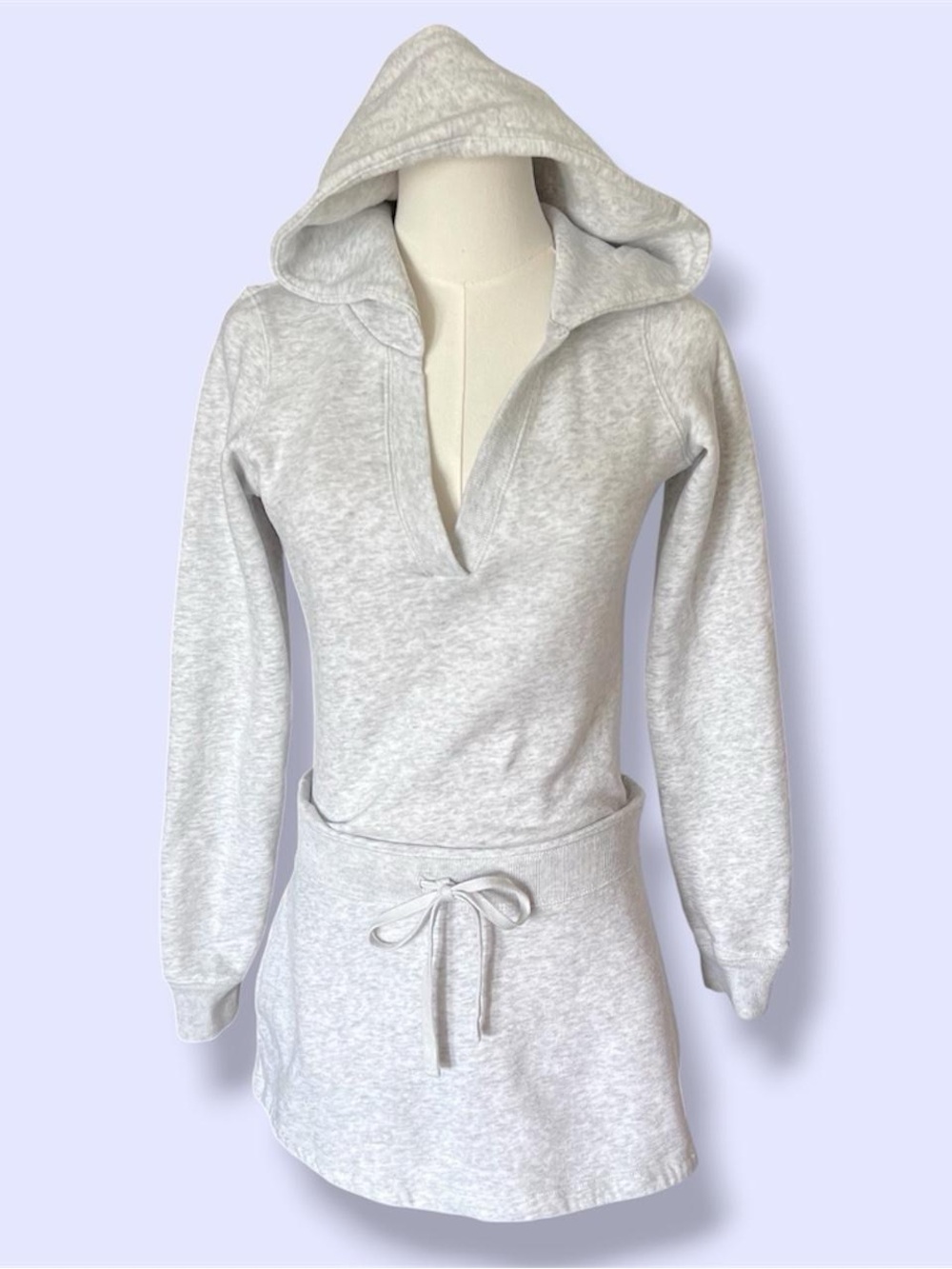 Hollister Co. Heather Grey Fleece Mini Sweater Dress 🩶 Y2K vibes
